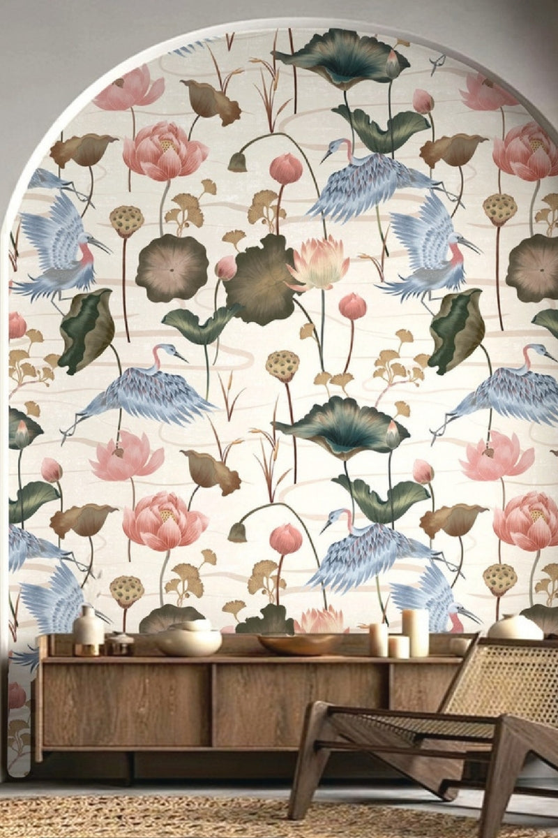 Lilipad Fabric Wallpaper
