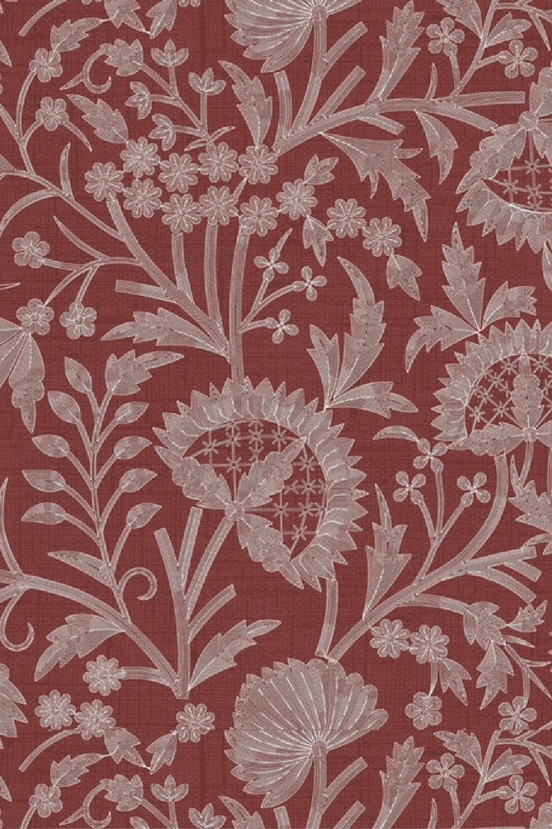 Indus Embroiderd Fabric Wallcovering