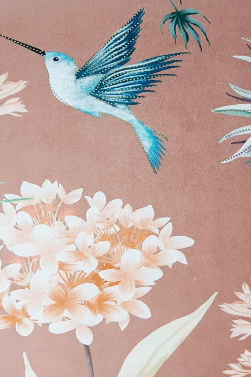 Hydrangea Printed Fabric Wallpaper