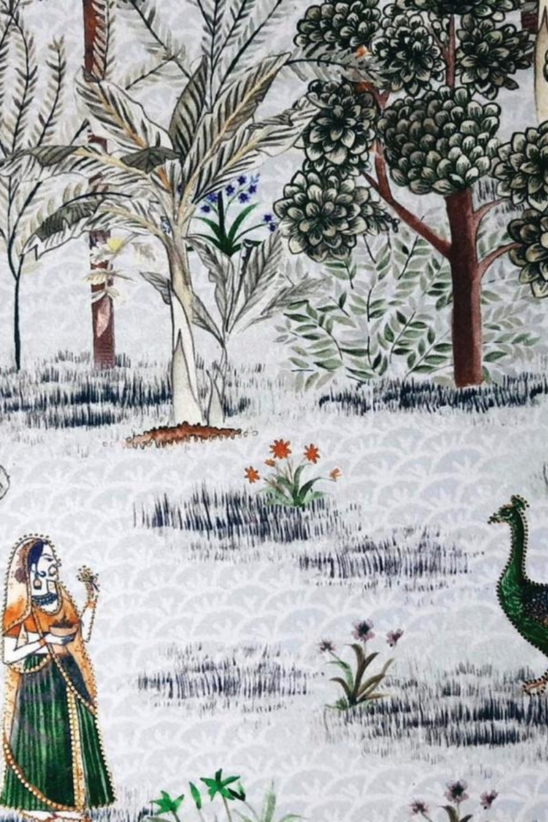 Nandanvan Printed Fabric Wallcovering