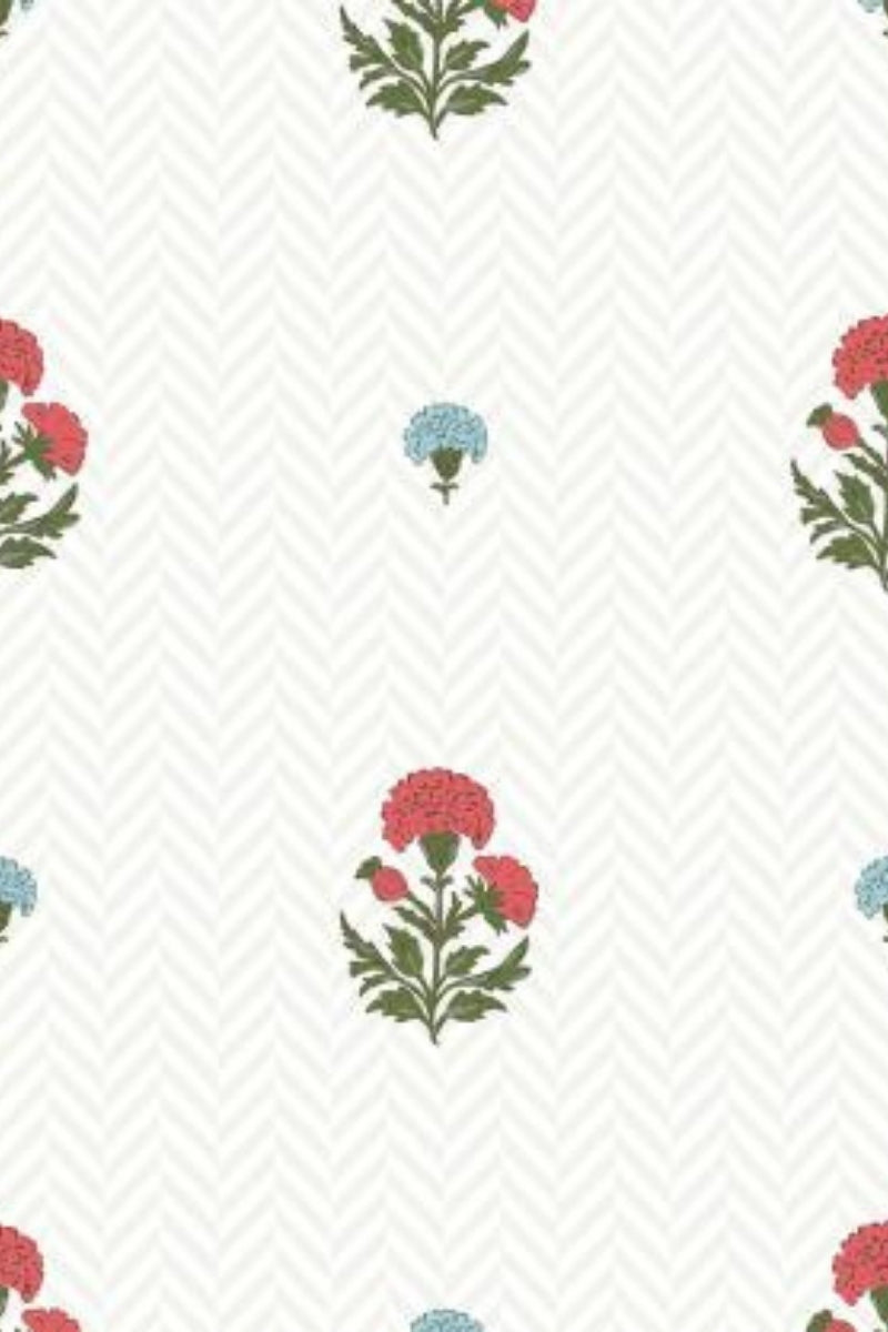 Petite Blossom Trellis Wallpaper
