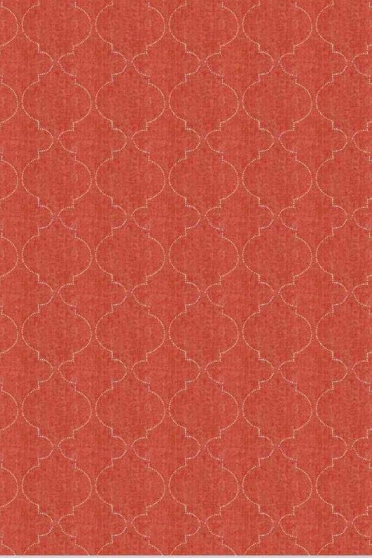 Sheen Red Reinstate Fabric Wallcovering