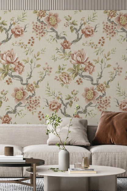 Paradise Embroidered Fabric Wallcovering
