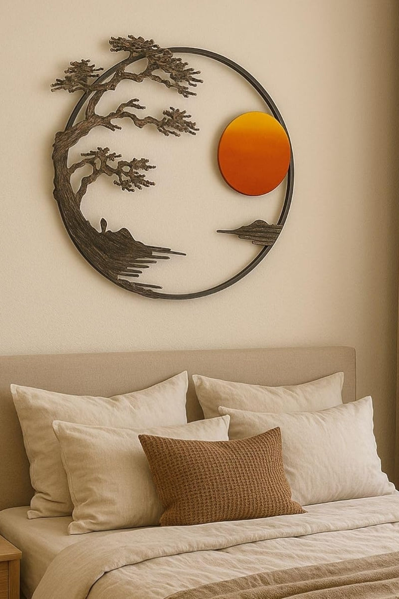 Circle Of Serenity Metal Frames And Led Black & Gold Wall Art