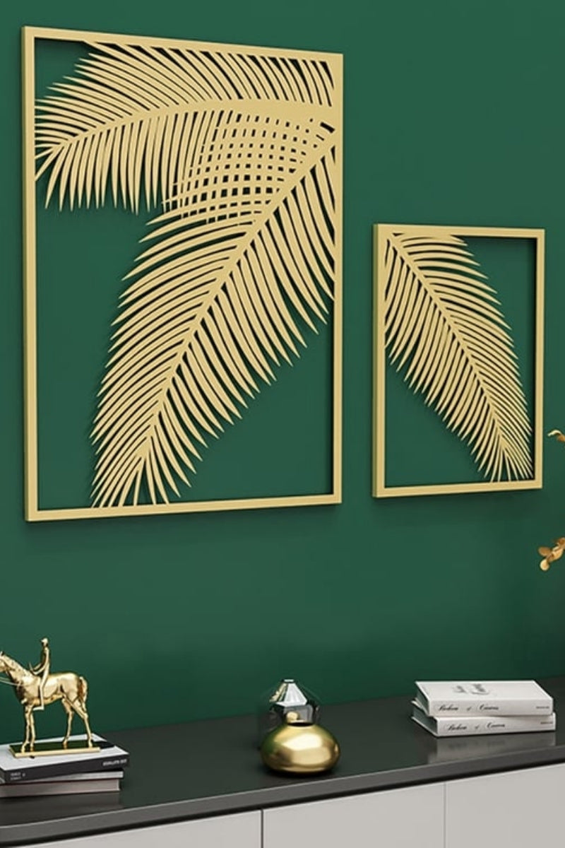 Palm Serenade Iron - Metal Gold Wall Art