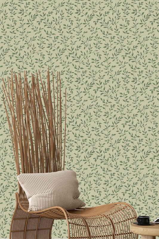 Sage Meadow Sprigs Wallpaper