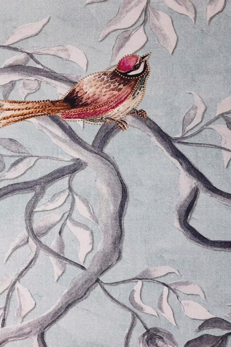 Mocking Bird Printed Fabric Wallpaper