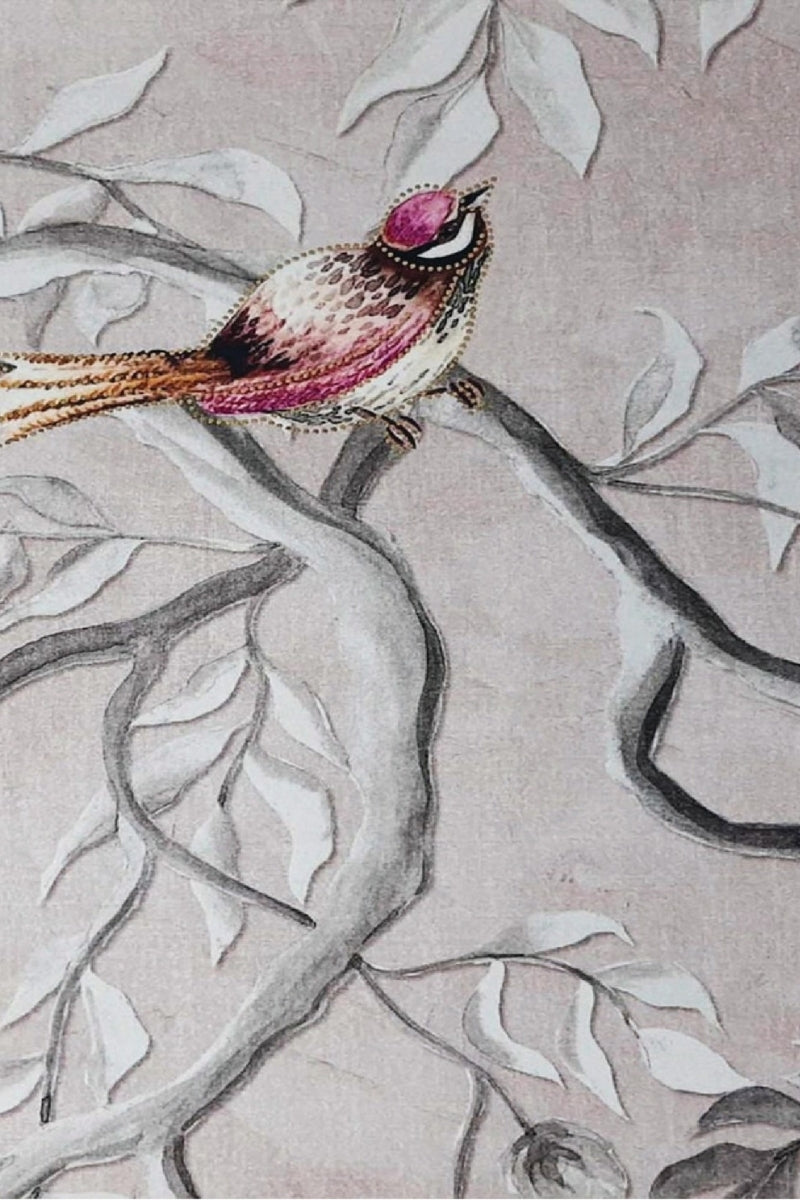 Mocking Bird Printed Fabric Wallpaper