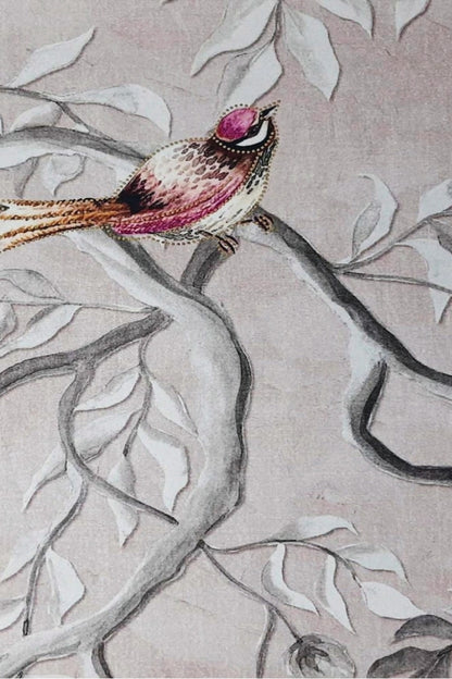Mocking Bird Printed Fabric Wallpaper