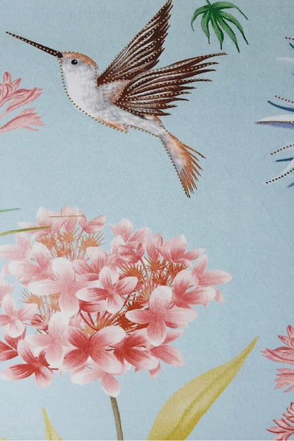 Hydragnea Printed Fabric Wallpaper