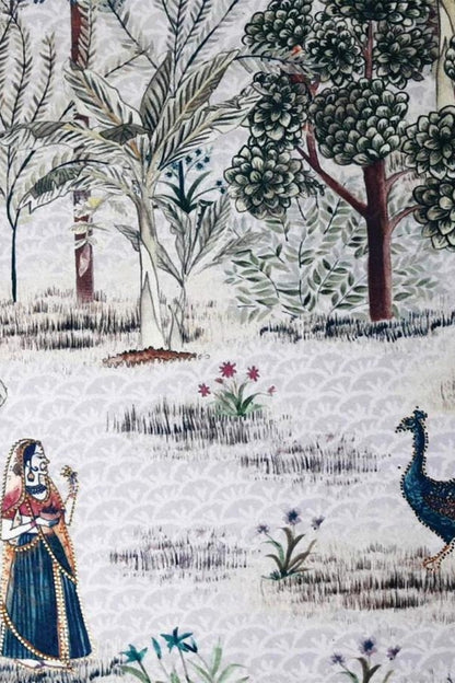 Nandanvan Printed Fabric Wallcovering