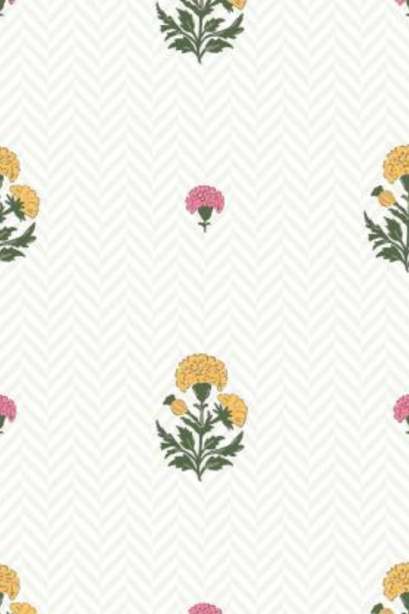 Petite Blossom Trellis Wallpaper