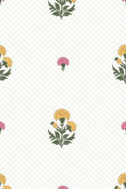Petite Blossom Trellis Wallpaper