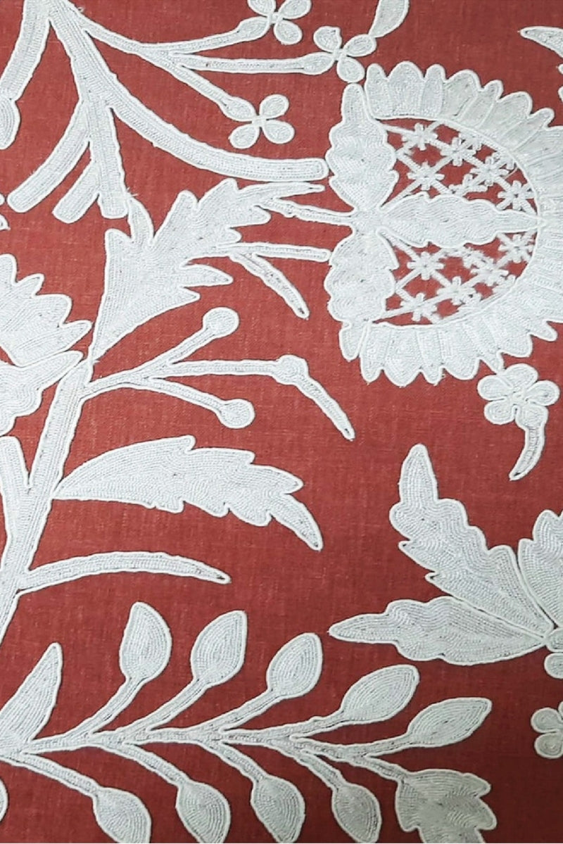 Indus Embroiderd Fabric Wallcovering