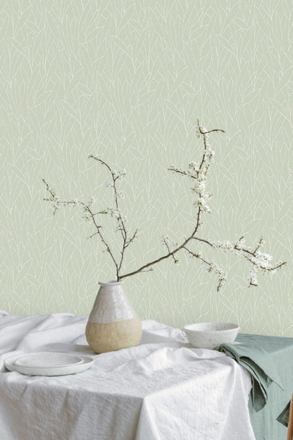 Elongated Leaves Wallpaper