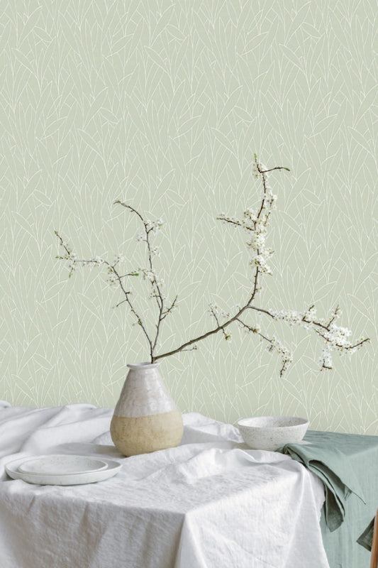 Elongated Leaves Wallpaper
