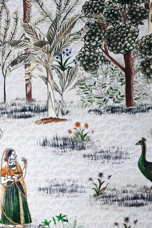 Nandanvan Printed Fabric Wallcovering
