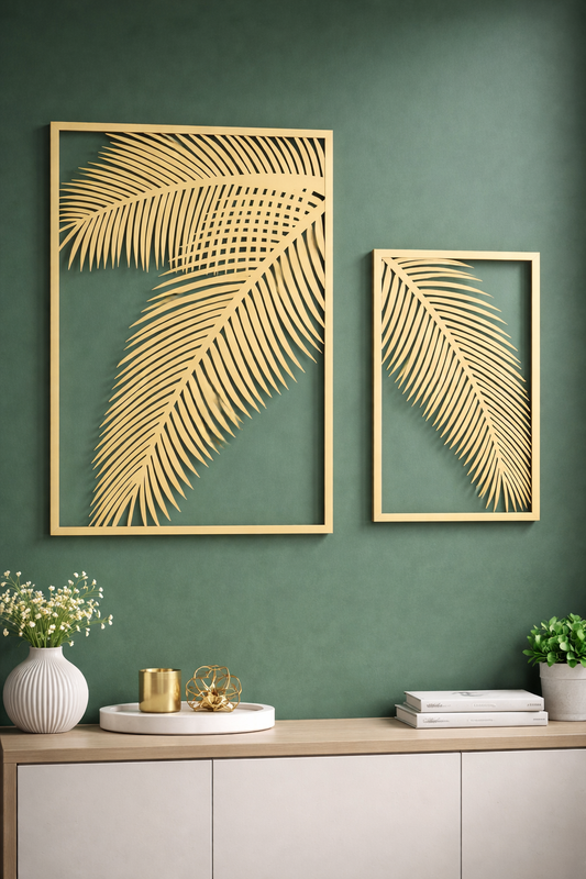 Palm Serenade Iron - Metal Gold Wall Art