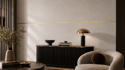 Golden Frame Linen Wallpaper