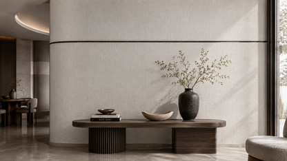 Golden Frame Linen Wallpaper
