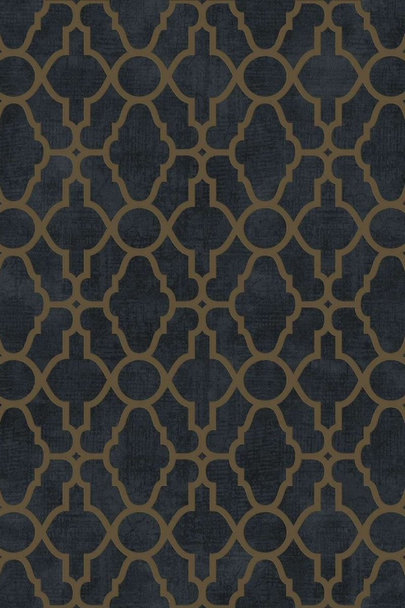 Midnight Lattice Luxe Wallpaper