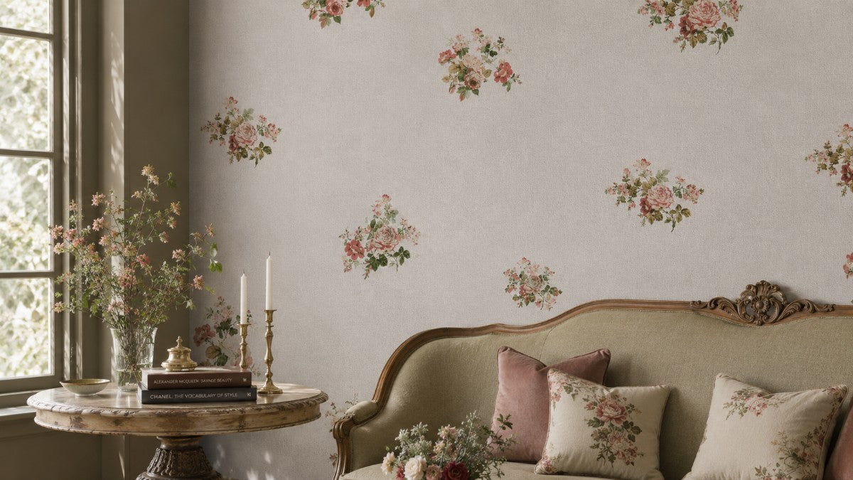 Petite Rose Bouquet Wallpaper