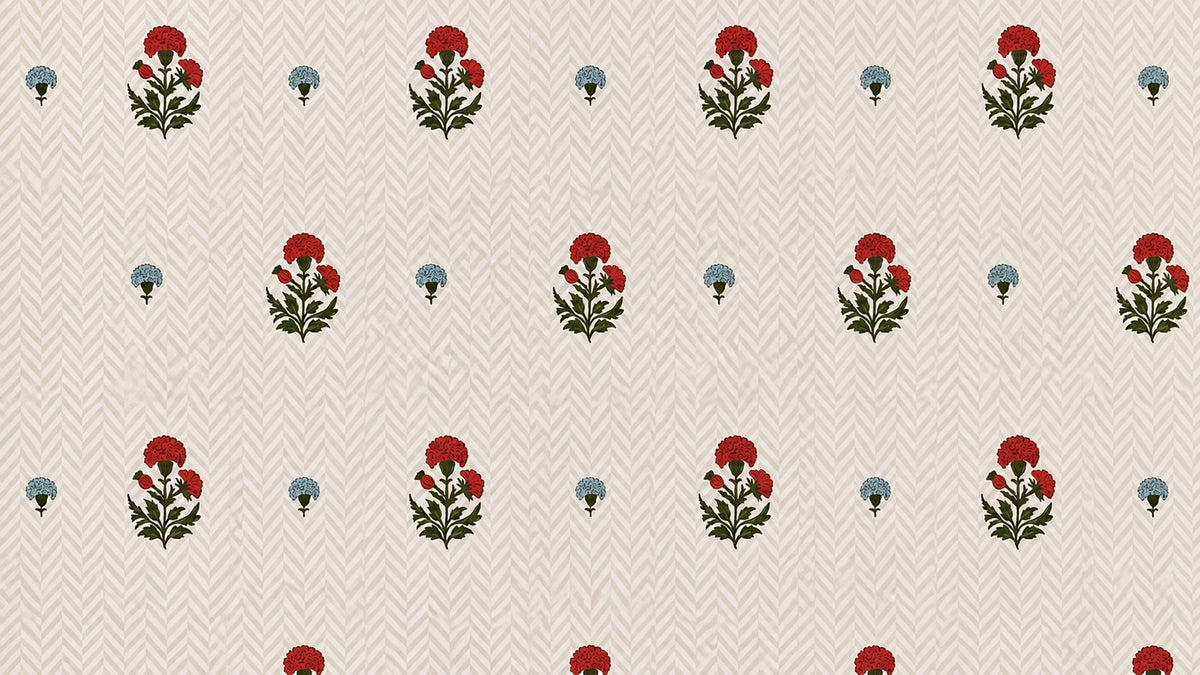Petite Blossom Trellis Wallpaper