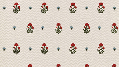 Petite Blossom Trellis Wallpaper