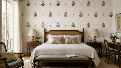 Petite Blossom Trellis Wallpaper