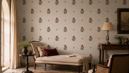 Petite Blossom Trellis Wallpaper