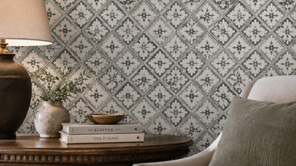 Ivory Diamond Weave Wallpaper