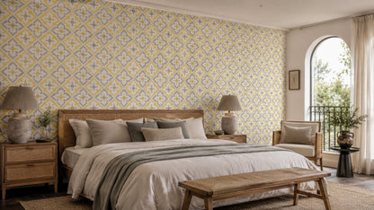 Ivory Diamond Weave Wallpaper