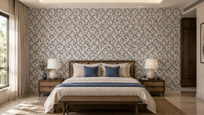 Ivory Diamond Weave Wallpaper