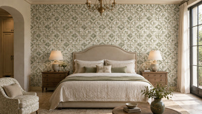 Ivory Diamond Weave Wallpaper