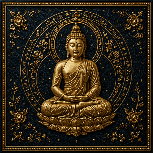 Lord Buddha Meditation Embroidery Wall Art