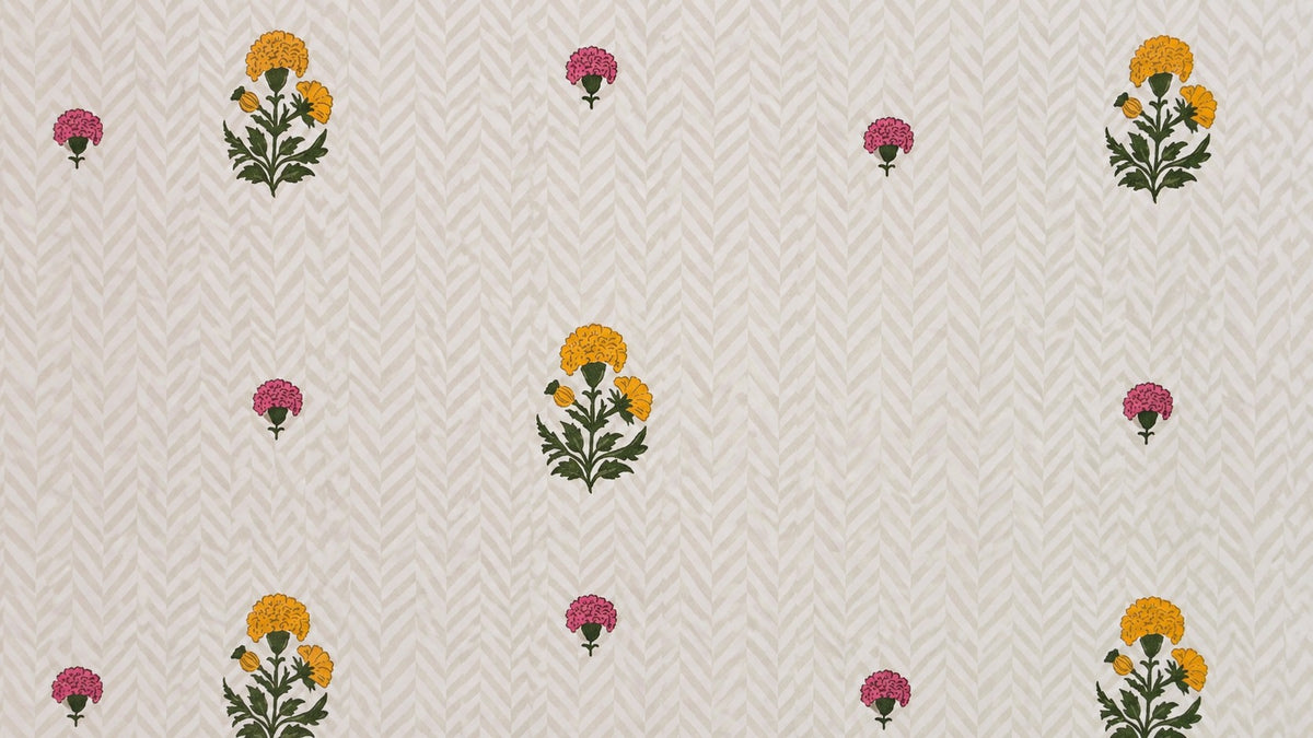 Petite Blossom Trellis Wallpaper