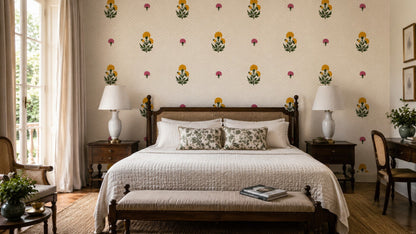 Petite Blossom Trellis Wallpaper