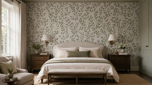Sage Meadow Sprigs Wallpaper