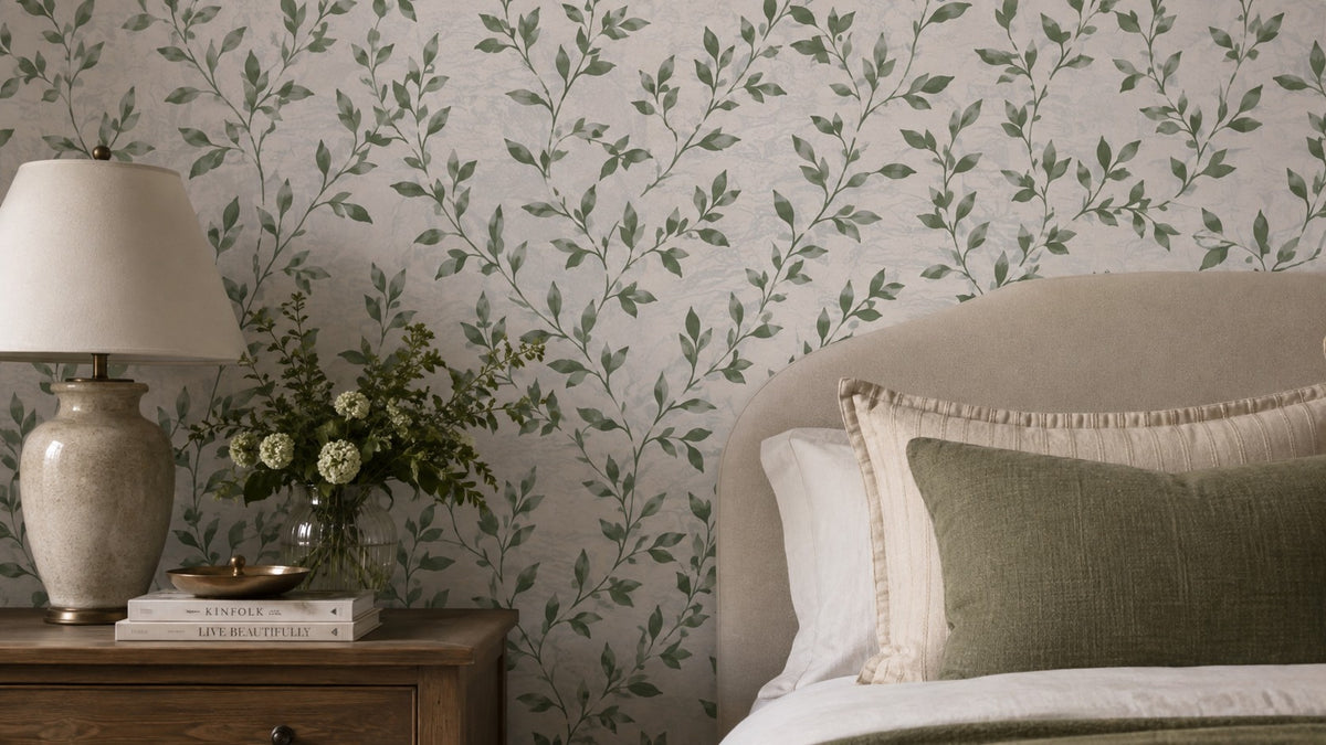 Sage Meadow Sprigs Wallpaper