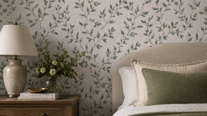 Sage Meadow Sprigs Wallpaper