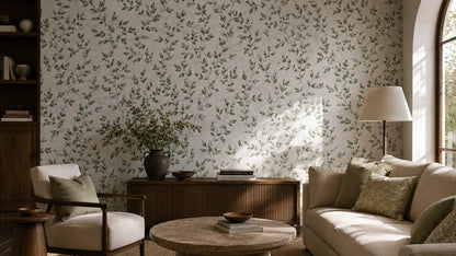 Sage Meadow Sprigs Wallpaper