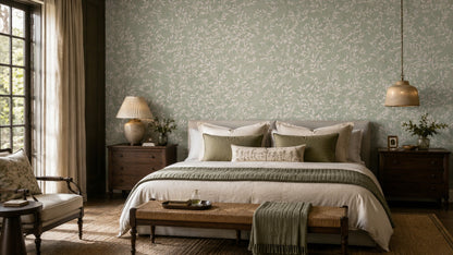 Sage Meadow Sprigs Wallpaper