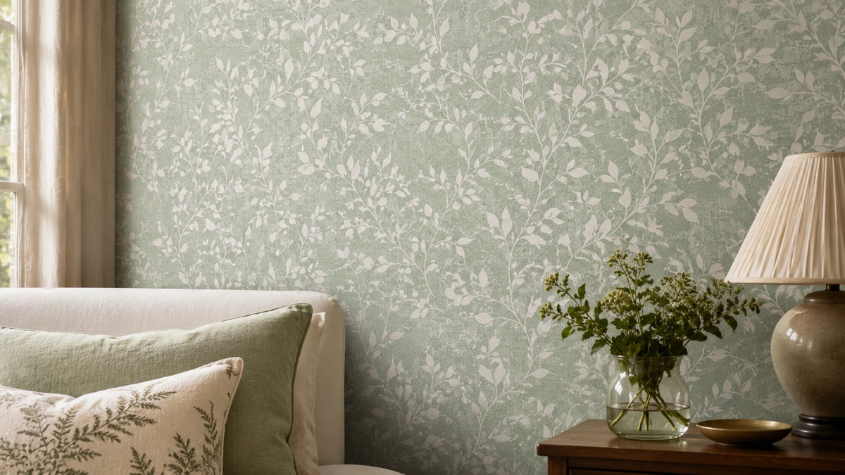 Sage Meadow Sprigs Wallpaper