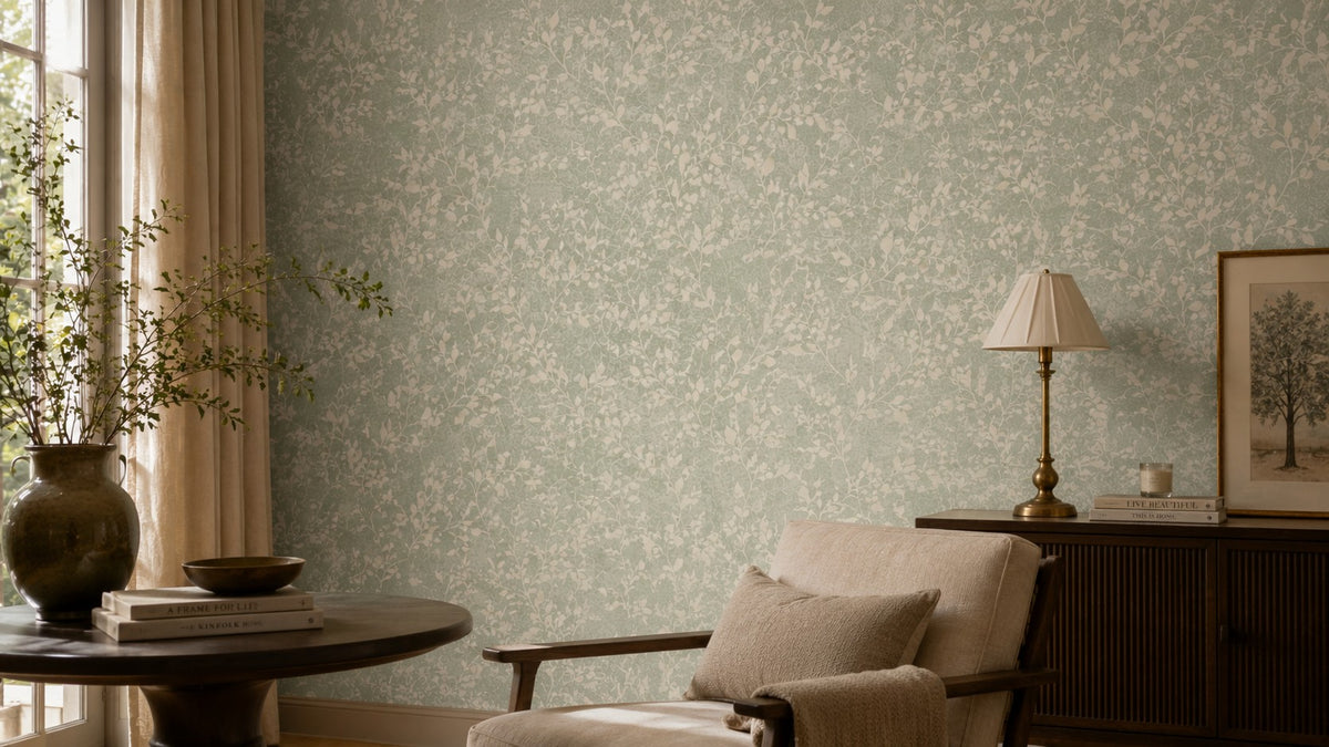 Sage Meadow Sprigs Wallpaper