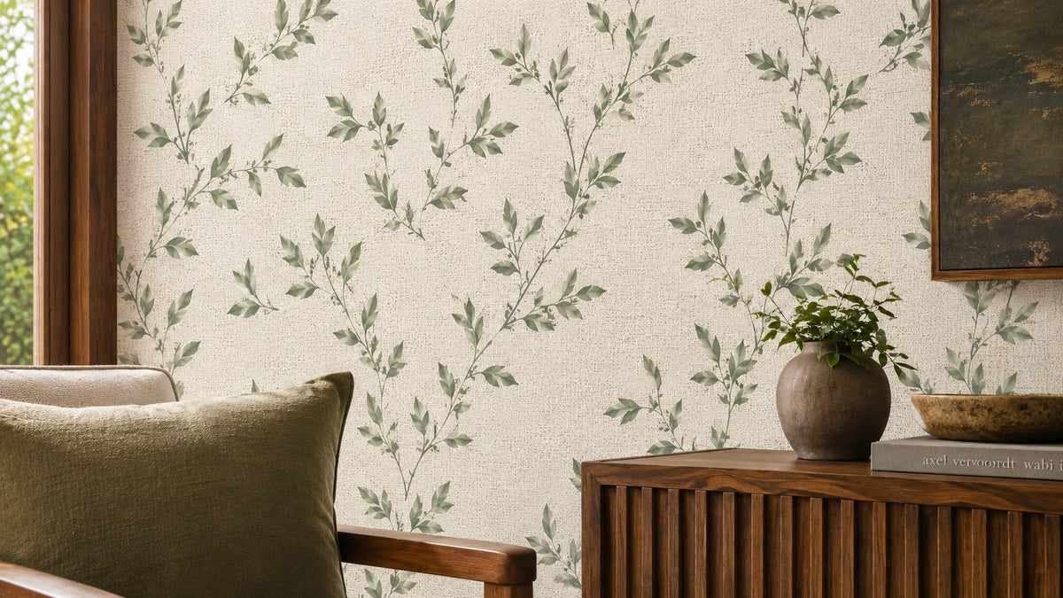 Sage Meadow Sprigs Wallpaper