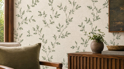 Sage Meadow Sprigs Wallpaper