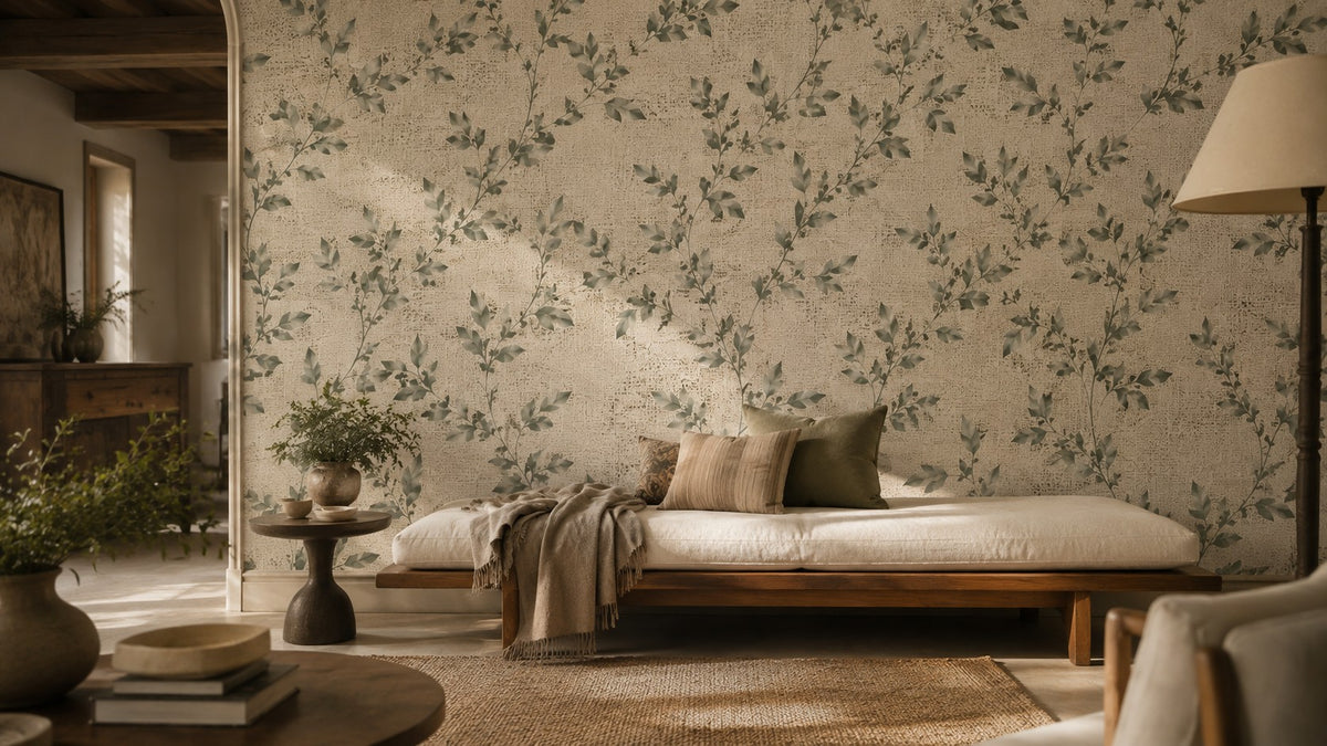 Sage Meadow Sprigs Wallpaper