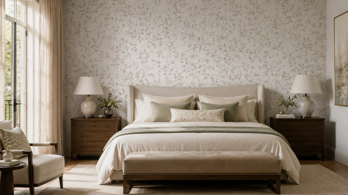 Sage Meadow Sprigs Wallpaper