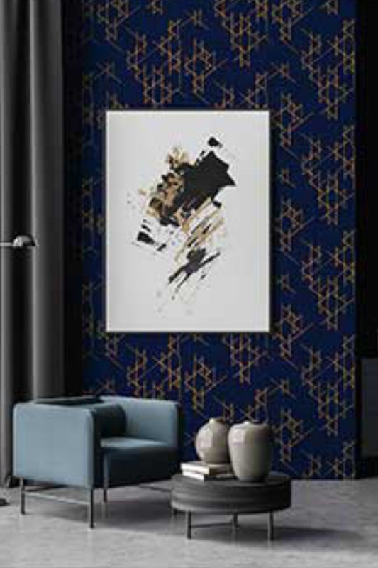 Midnight Geo Luxe Wallpaper