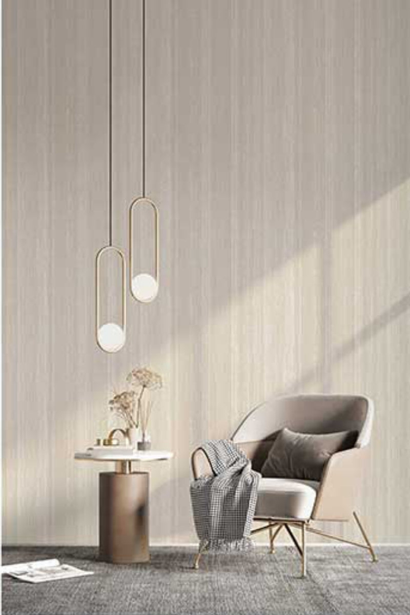 Ivory Silk Stria Wallpaper